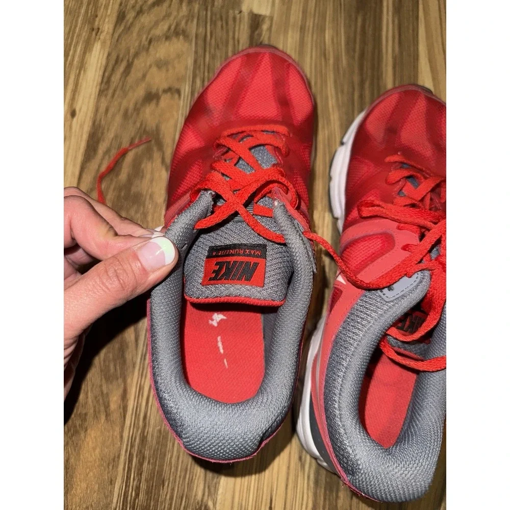 Nike Air Max Run Lite Women's S 7 555643-600‎ Red Running Shoes Sneakers